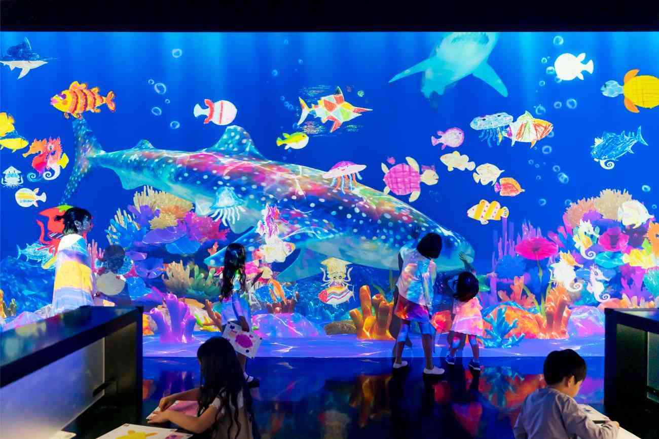 世界とつながったお絵かき水族館 / Sketch Aquarium: Connected World | チームラボ 学ぶ！未来の遊園地